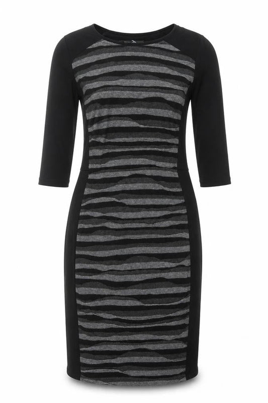 Blue Chameleon Women's Black Grey Pencil Dress Size 10