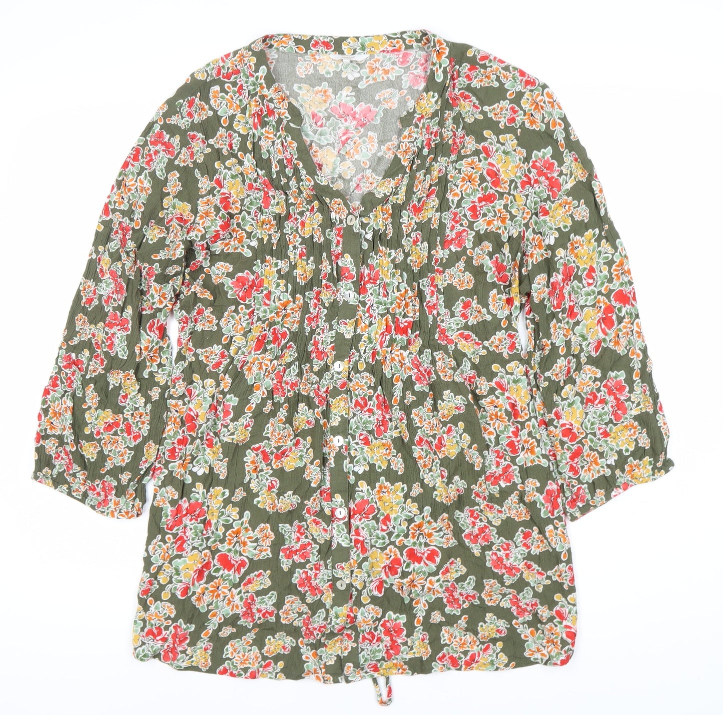 Colton Traders Women's Floral Green Top Size 18