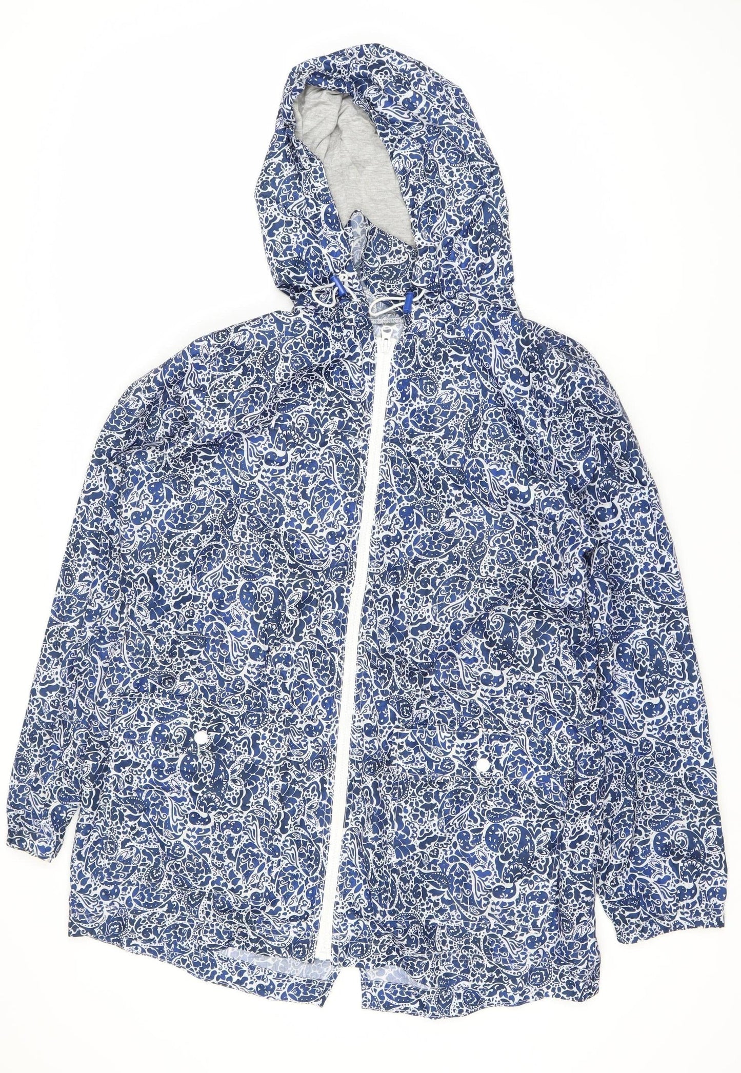 Marks & Spencer Women's Blue Paisley Rain Jacket M