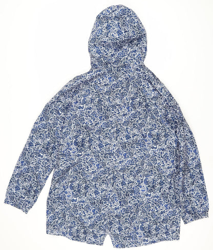 Marks & Spencer Women's Blue Paisley Rain Jacket M