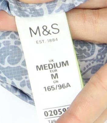 Marks & Spencer Women's Blue Paisley Rain Jacket M