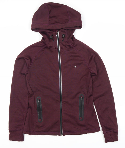Work Out Women's Purple Full Zip Hoodie Size 12