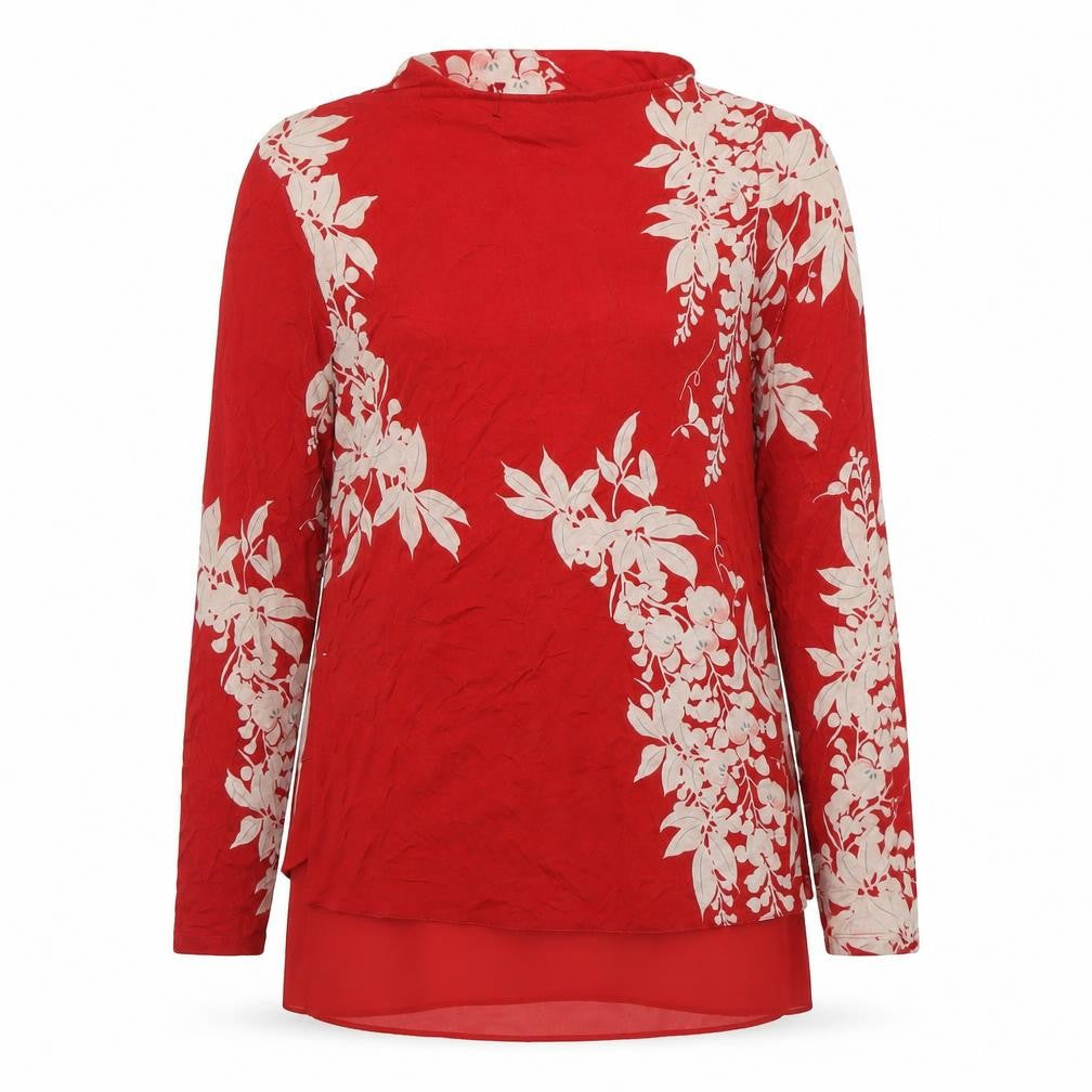 Marks & Spencer Women's Red Floral Blouse Size 12