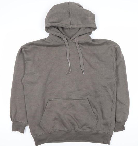 Pull&Bear Unisex Grey XS Hoodie with Drawstring and Hood