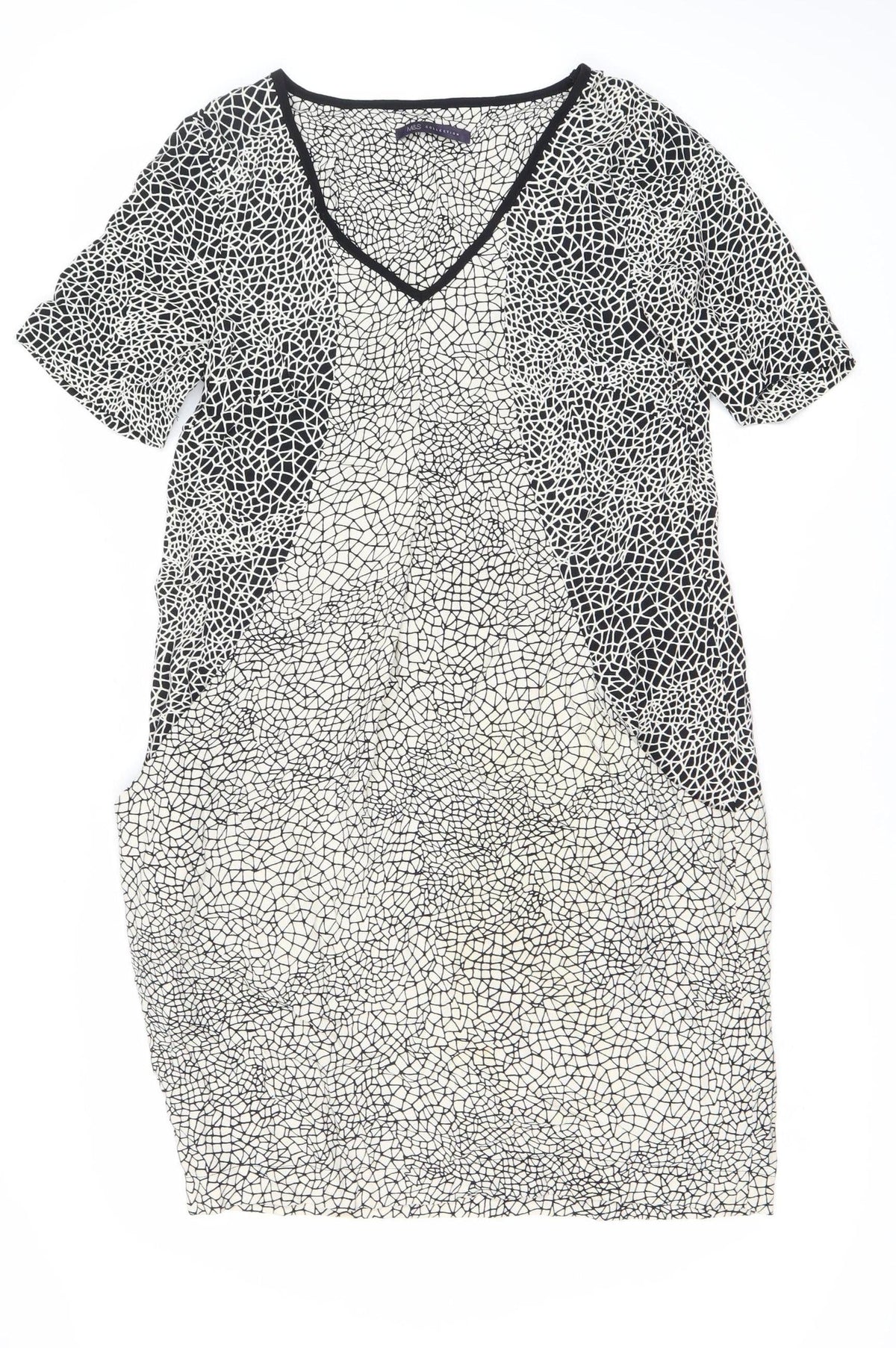 Marks & Spencer Women's Black Geometric Dress Size 10