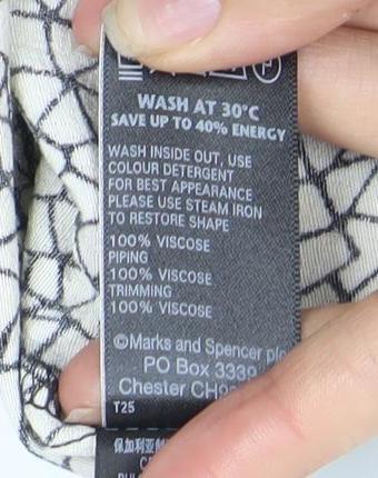 Marks & Spencer Women's Black Geometric Dress Size 10