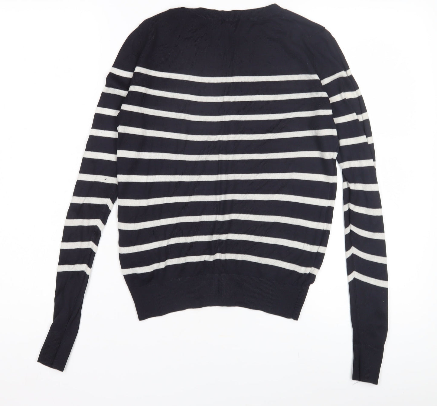 H&M Women's Black Striped Pullover Jumper XS