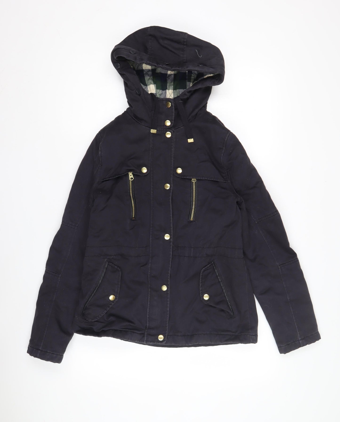 Topshop Women’s Black Parka Jacket Size 8