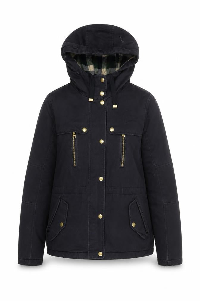 Topshop Women’s Black Parka Jacket Size 8