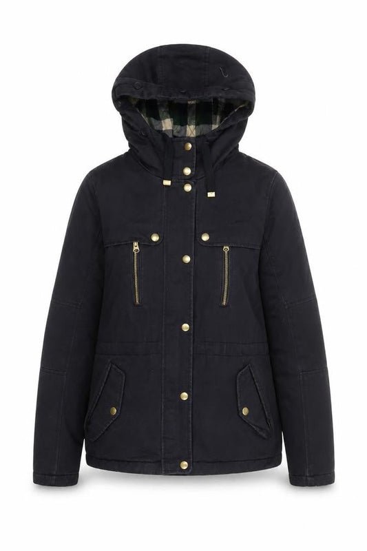 Topshop Women’s Black Parka Jacket Size 8