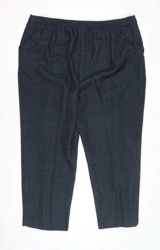 Honor Millburn Women's Blue Herringbone Trousers Size 20