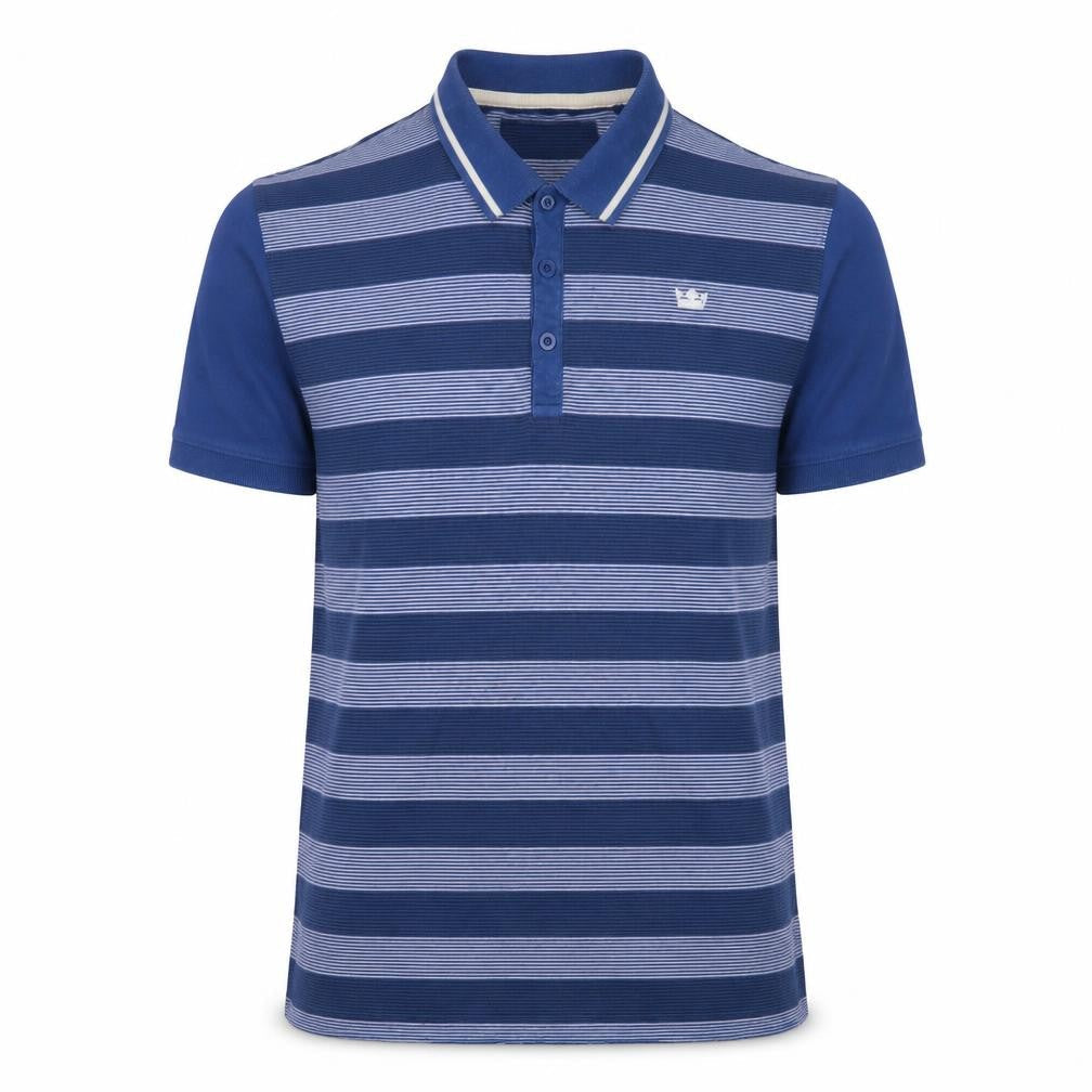Urban Spirit Men's Blue Striped Polo Shirt Size S