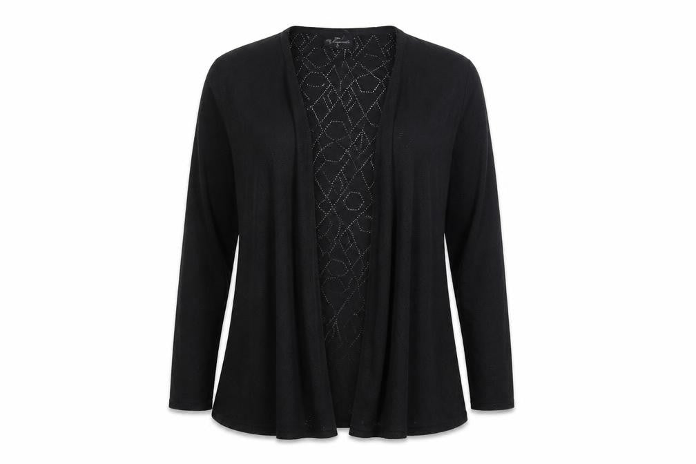 Next Women's Black Open Front Cardigan Regular Size 12