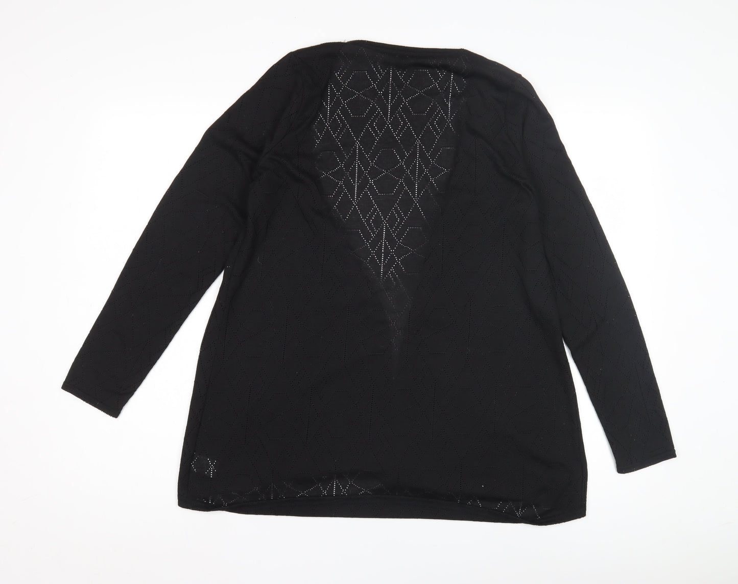 Next Women's Black Open Front Cardigan Regular Size 12