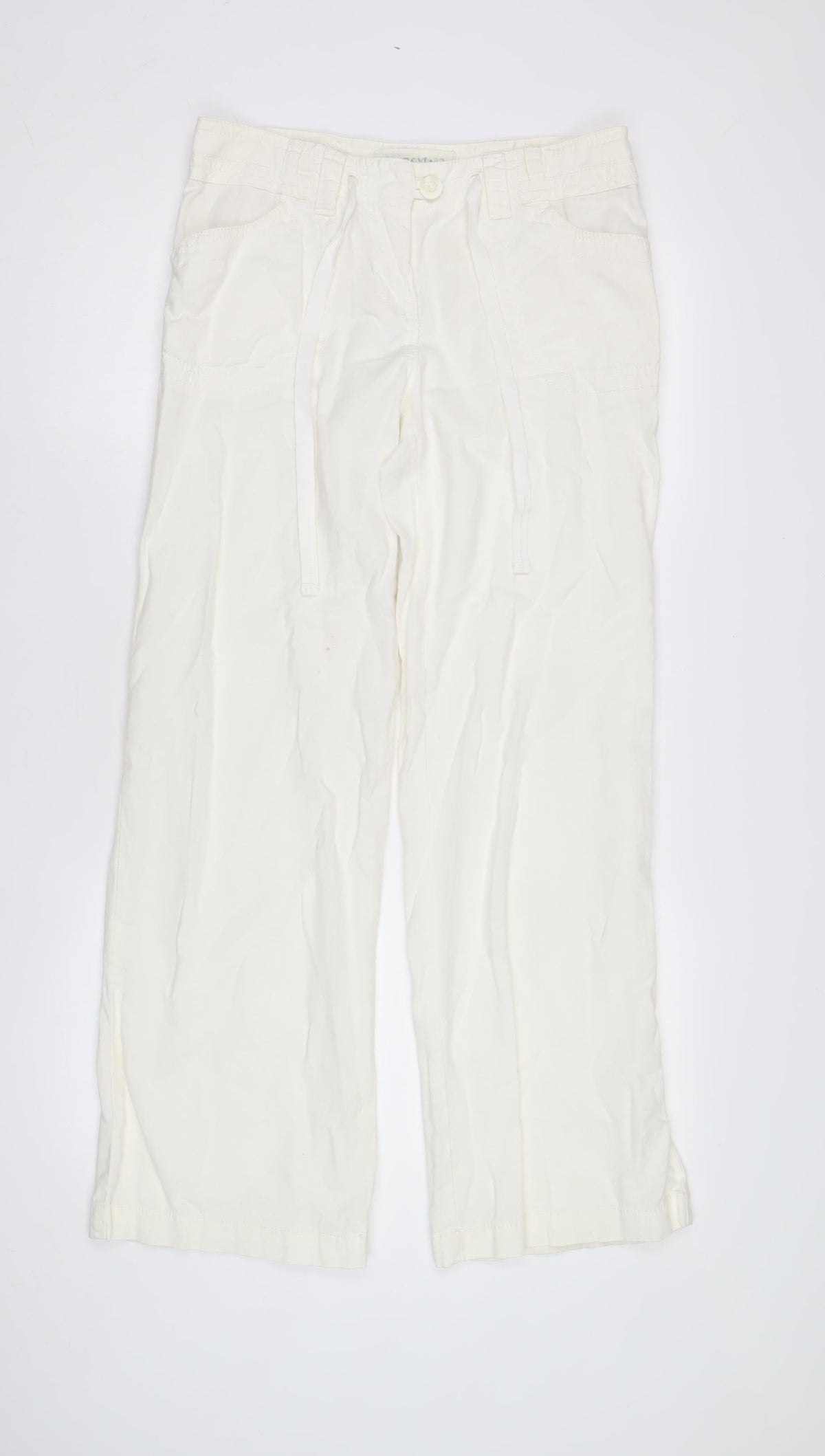 Next Women's Ivory Cargo Trousers, Size 42-43