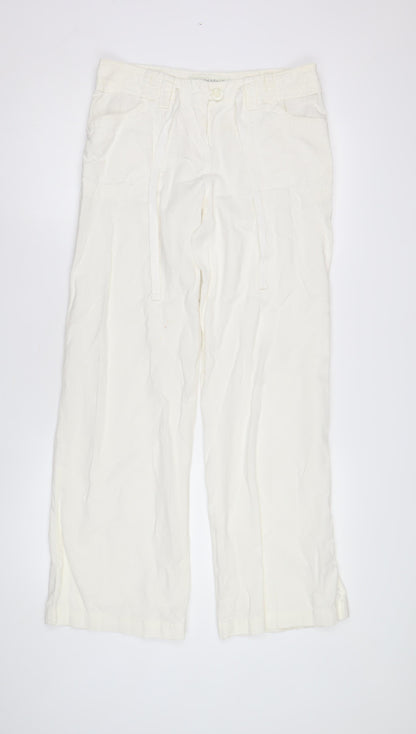 Next Women's Ivory Cargo Trousers, Size 42-43