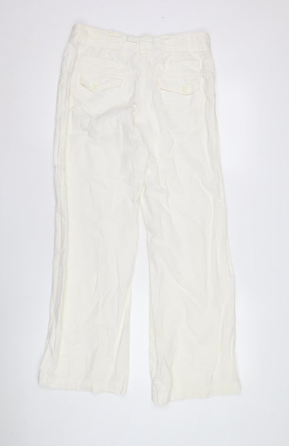 Next Women's Ivory Cargo Trousers, Size 42-43