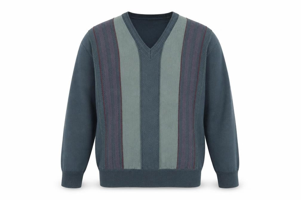 Sangan Men's Blue Striped Pullover Jumper M