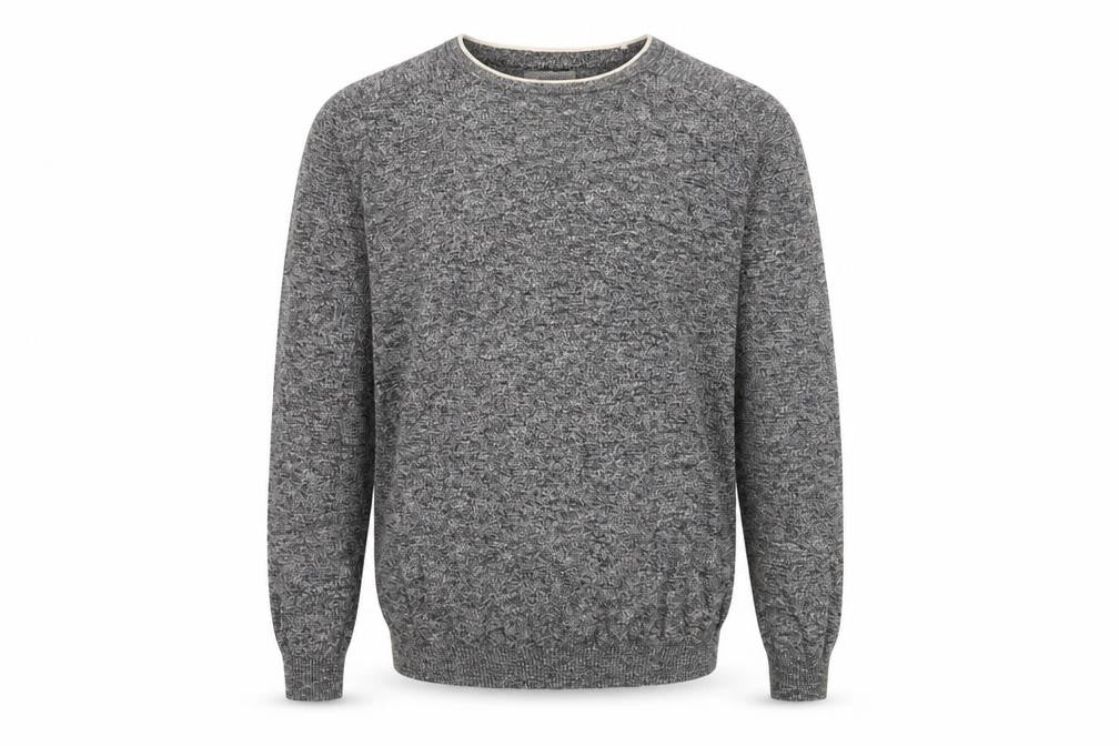 River Island Men's Grey Cotton Pullover Jumper L