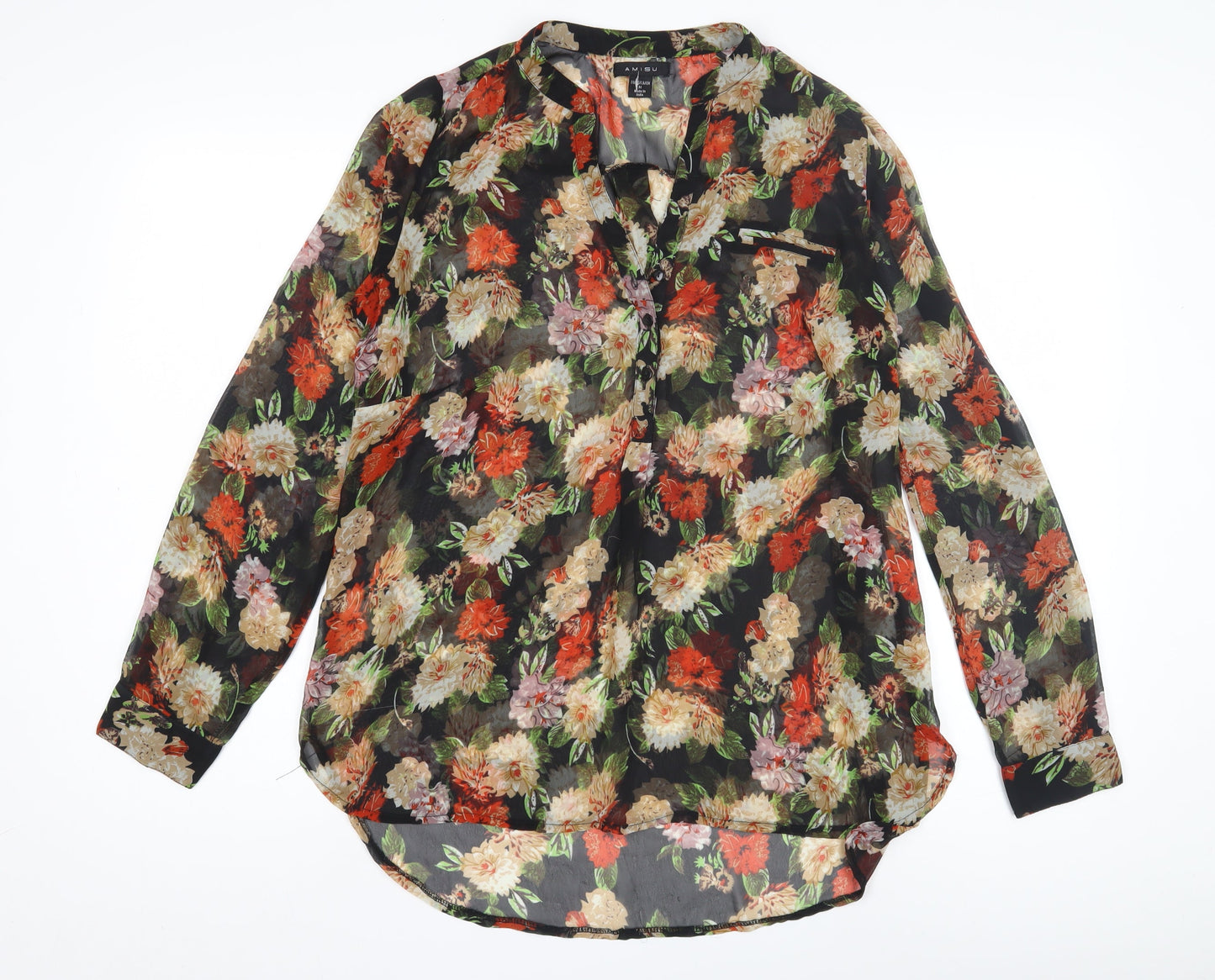Amisu Women's Multicoloured Floral Blouse - Size M