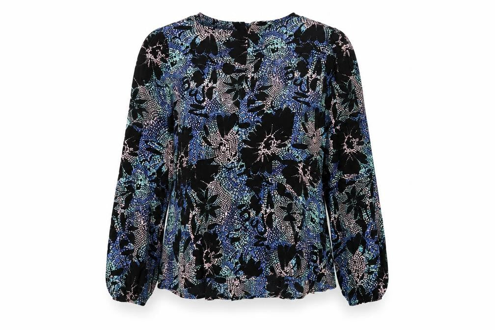 Marks & Spencer Women's Black Floral Blouse 24 Plus
