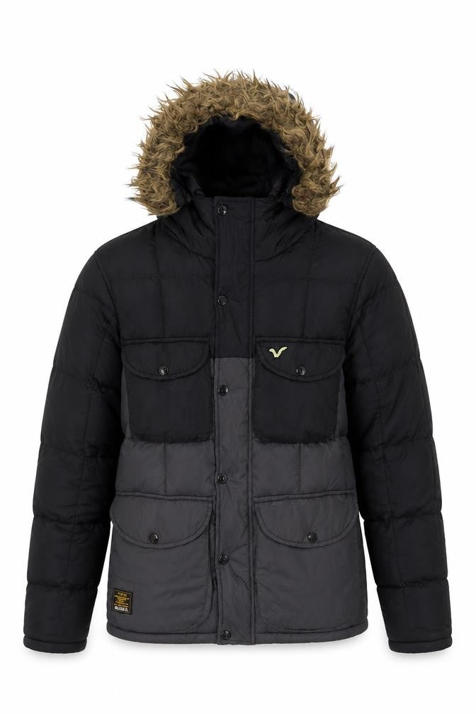 Voi Jeans Co. Black Puffer Jacket S Unisex