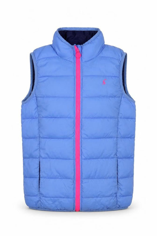 Joules Women's Blue Puffer Waistcoat, Size 112cm