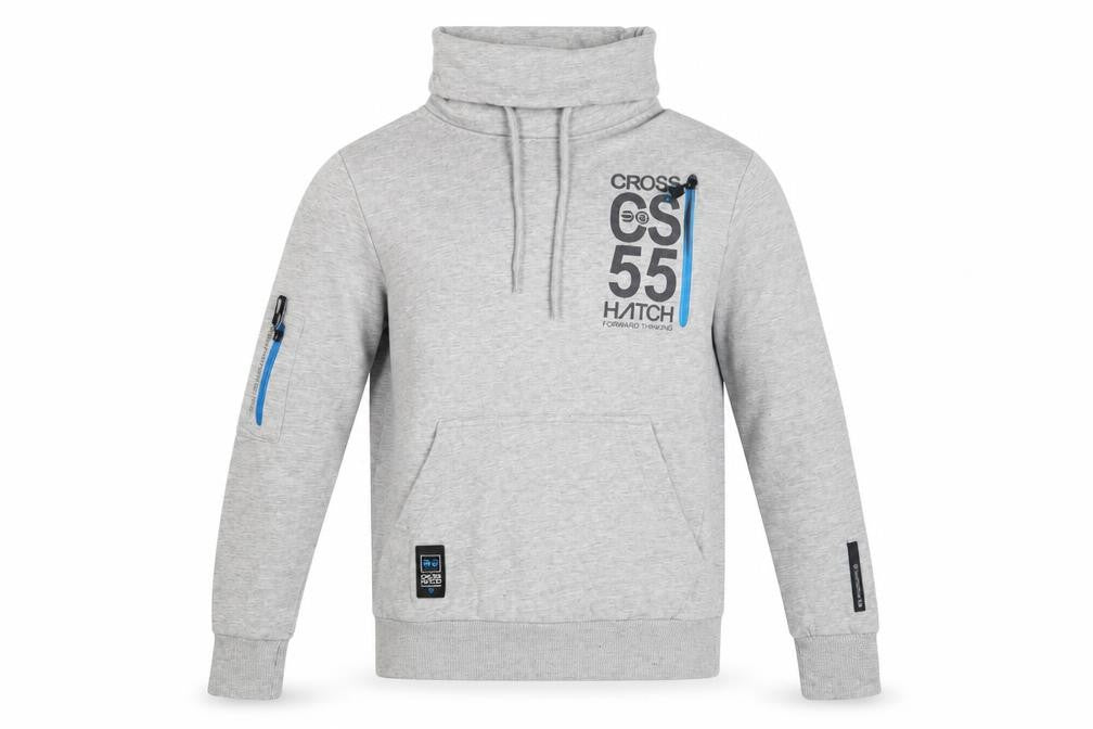 Crosshatch Men's Grey Medium Sweatshirt with Logo and Zip