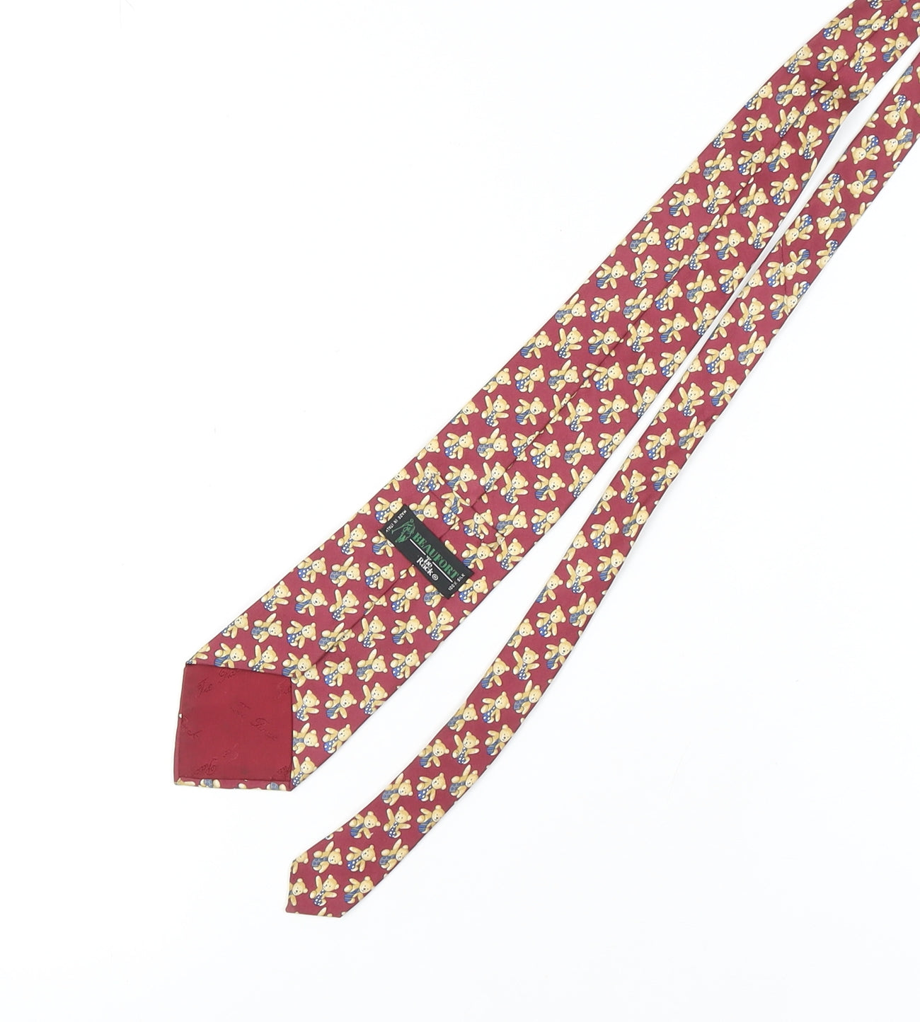 Beaufort Men's Red Teddy Bear Silk Tie