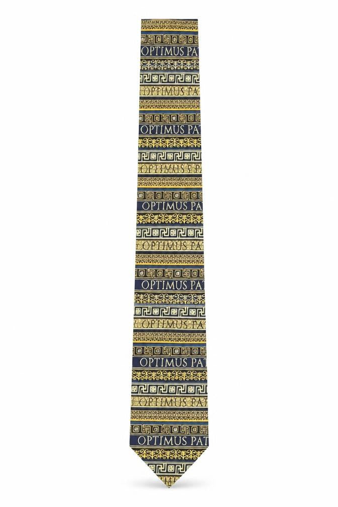 Past Times Men's Blue Silk Geometric Slim Tie