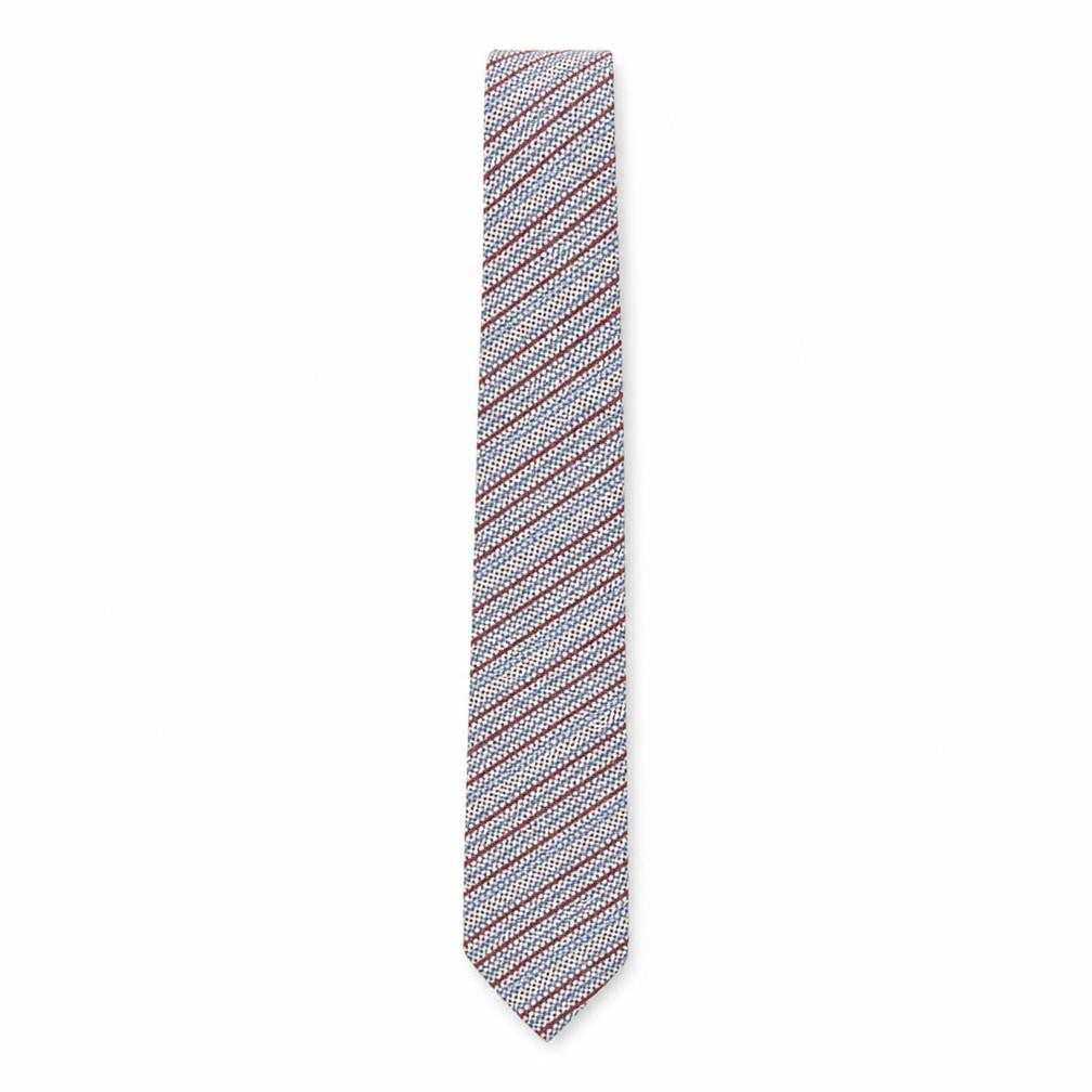 Carducci Men's Multicoloured Silk Striped Tie, Handmade