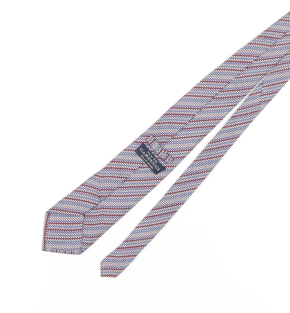 Carducci Men's Multicoloured Silk Striped Tie, Handmade