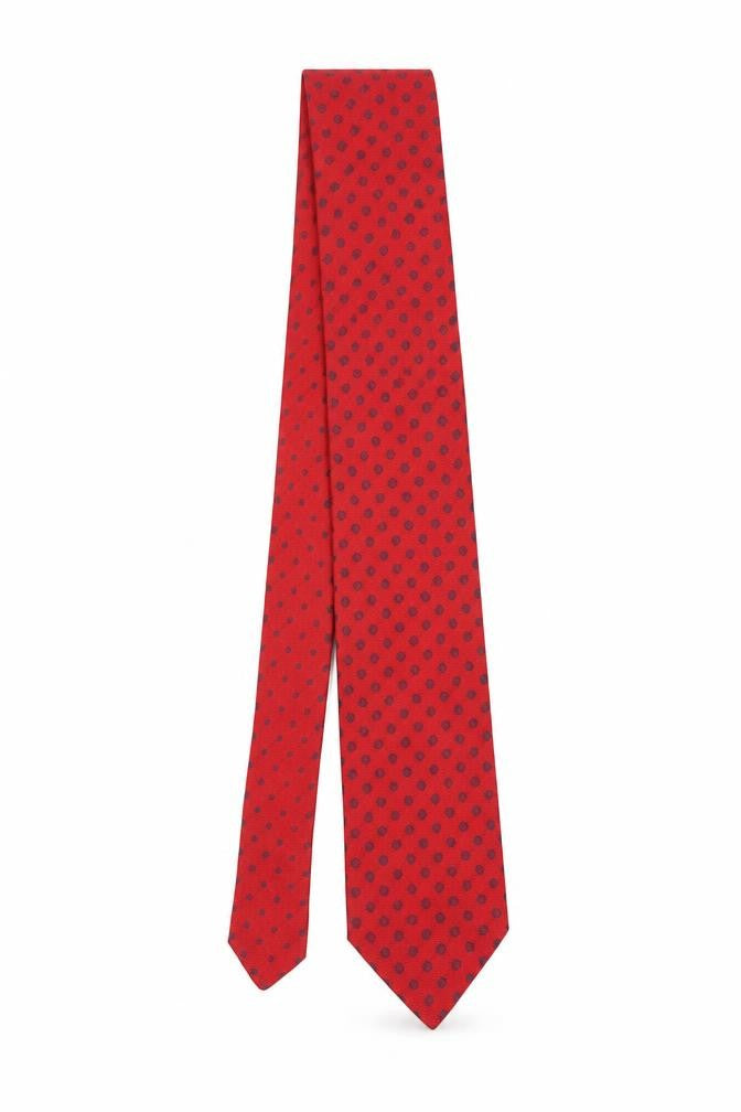 Hackett Men's Red Polka Dot Silk Tie - One Size
