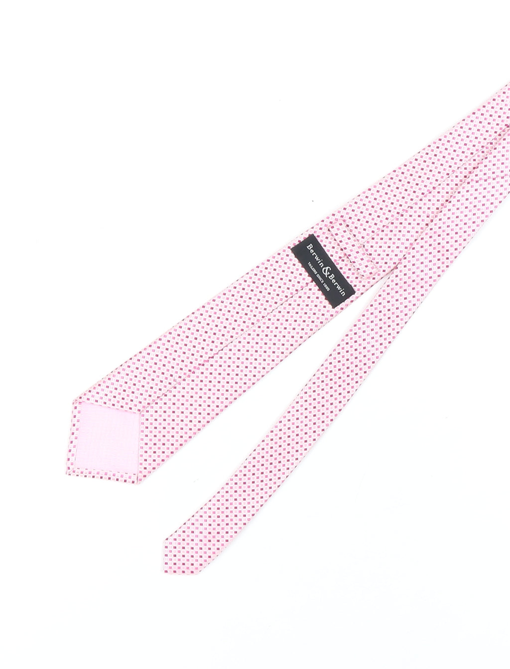 Berwin & Berwin Pink Silk Slim Tie for Men