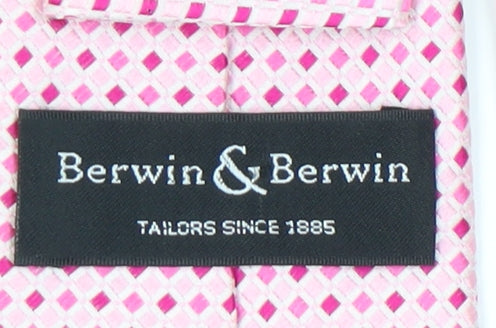 Berwin & Berwin Pink Silk Slim Tie for Men