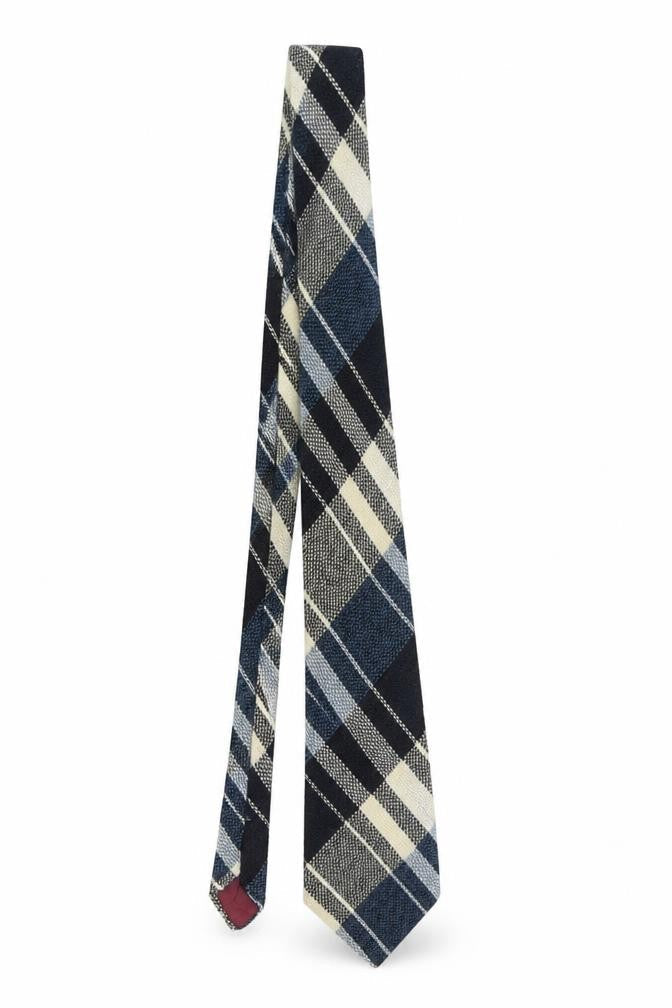 Shetland Wool Men's Blue Plaid Tie