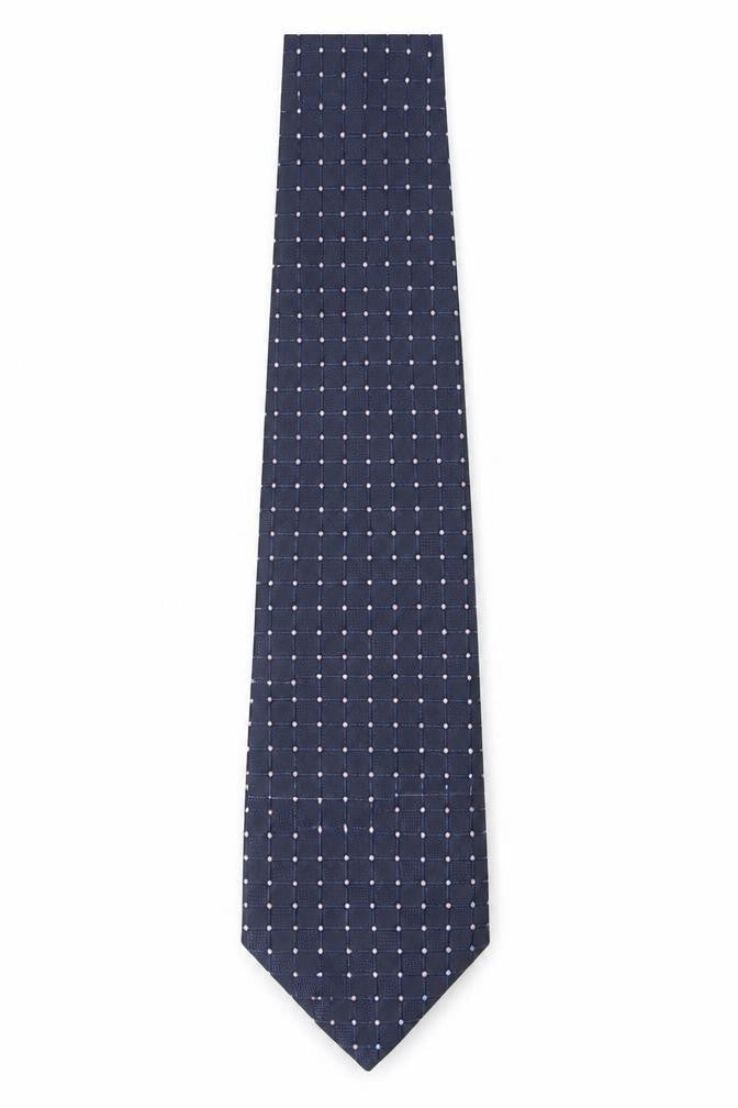 Marks & Spencer Men's Blue Silk Geometric Tie