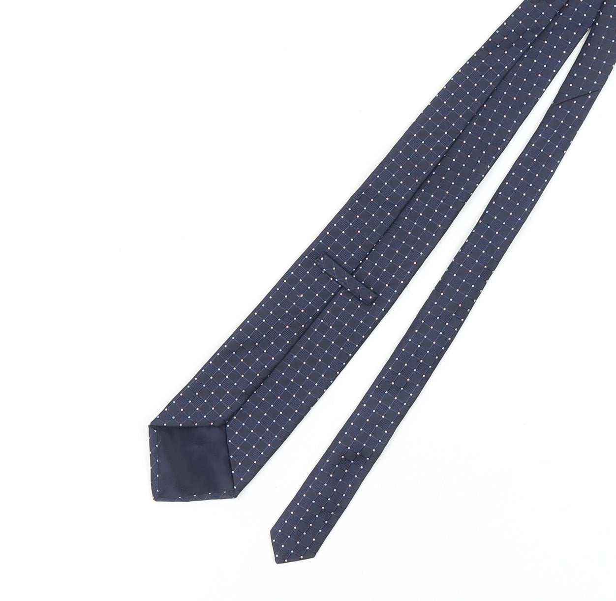 Marks & Spencer Men's Blue Silk Geometric Tie