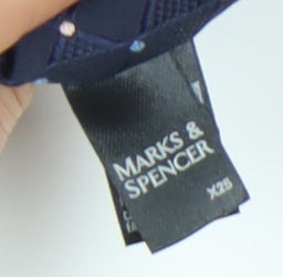 Marks & Spencer Men's Blue Silk Geometric Tie