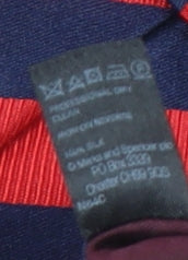 Marks & Spencer Men's Red Striped Tie - One Size