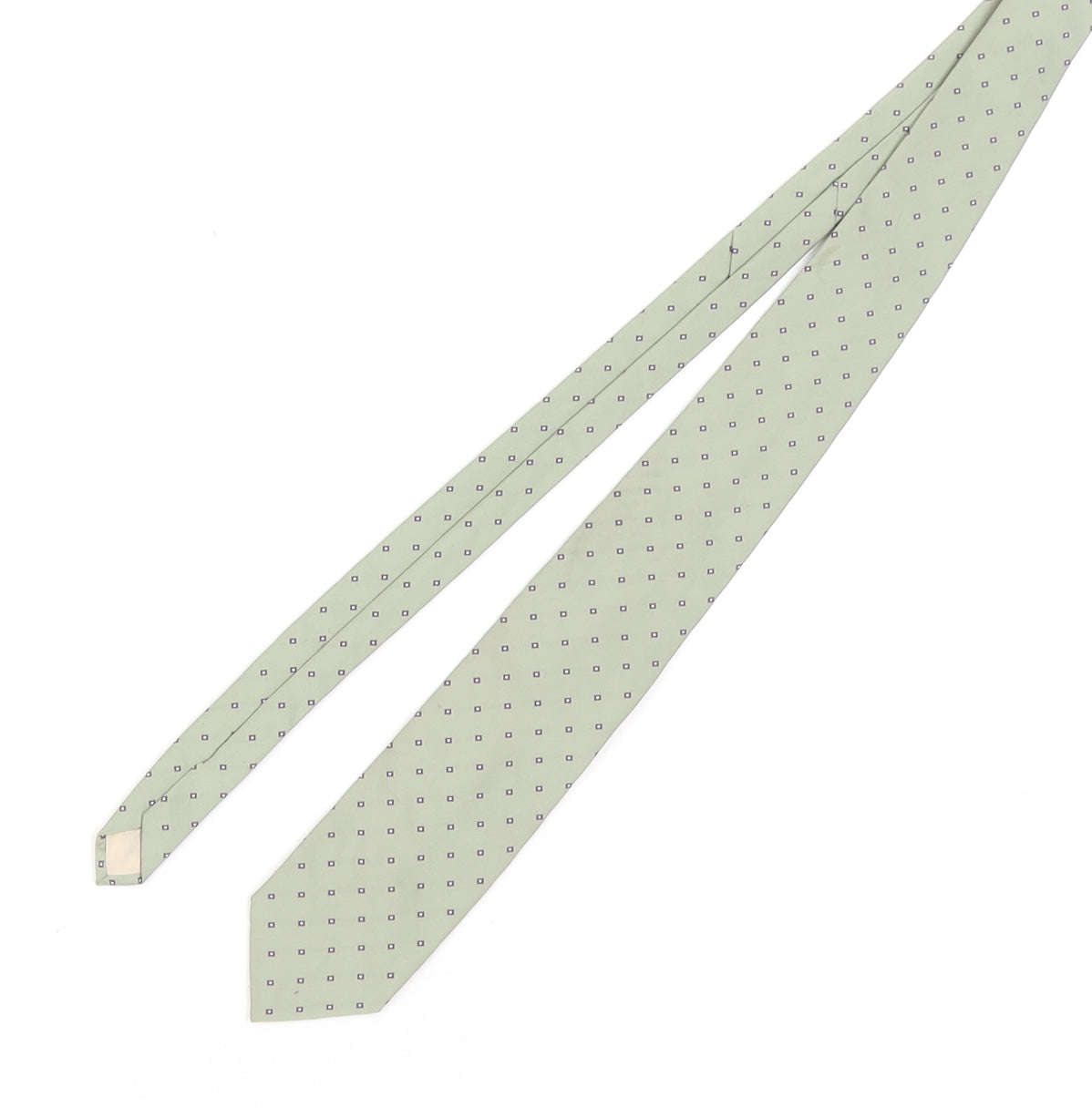 Dunn & Co Men's Green Geometric Polyester Tie