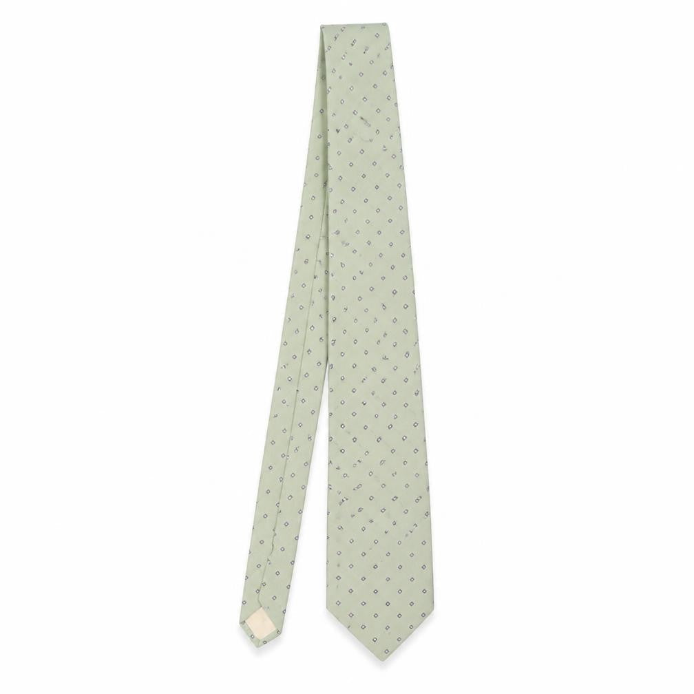 Dunn & Co Men's Green Geometric Polyester Tie
