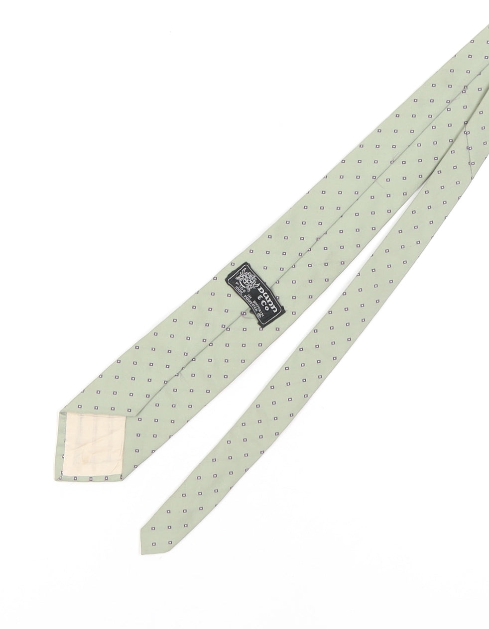 Dunn & Co Men's Green Geometric Polyester Tie
