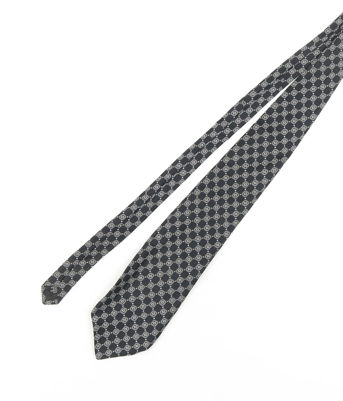 Cezan Men's Black Geometric Silk Tie