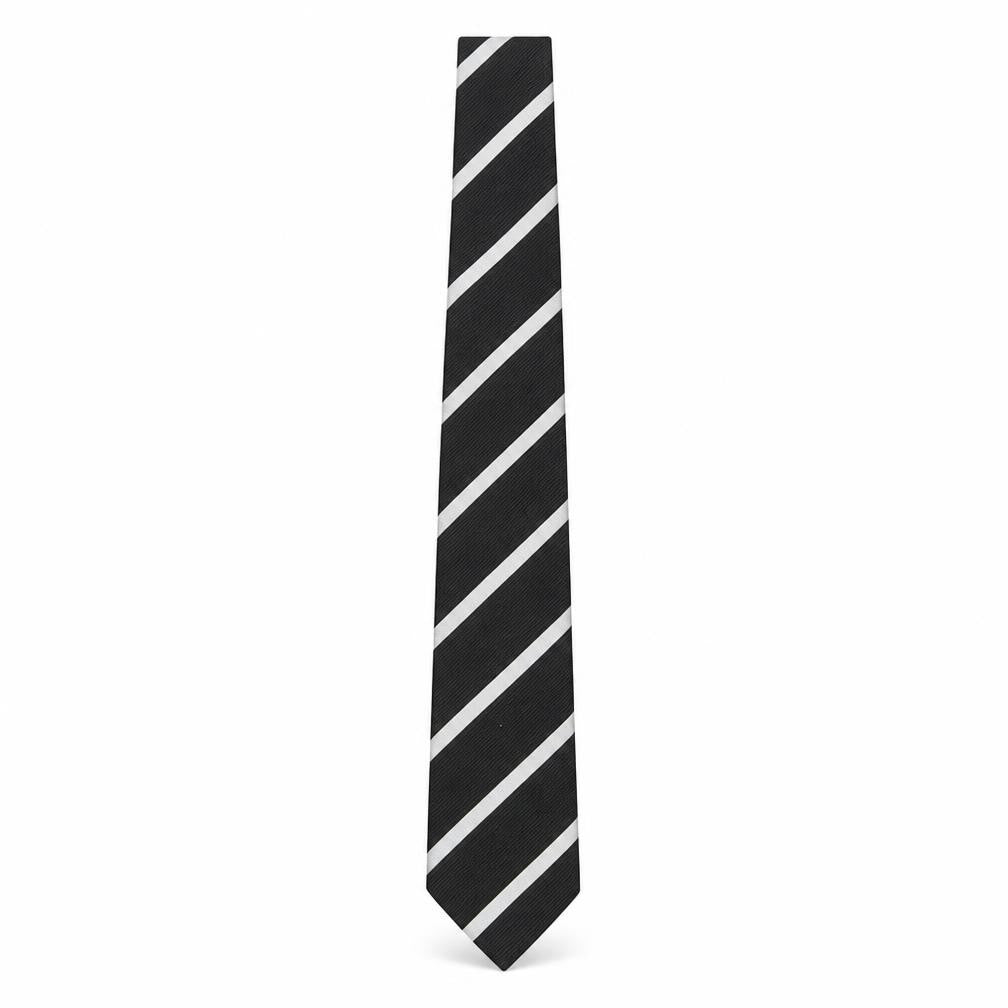 Capri Men's Black Striped Silk Tie One Size
