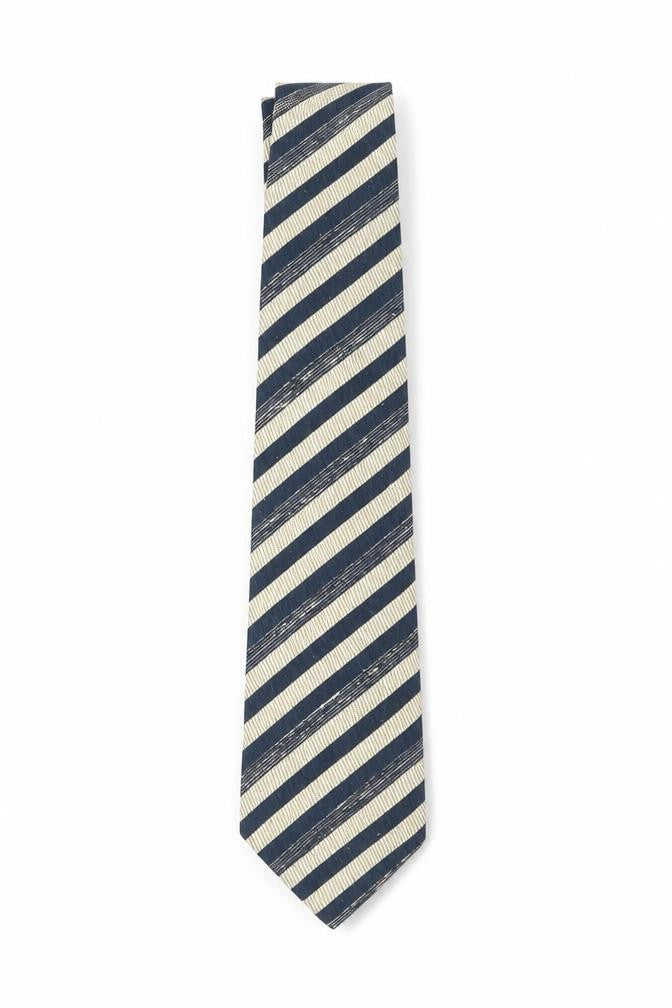 Bäumler Men's Blue Striped Silk Tie