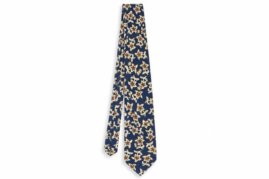 Kurt Geiger Men's Blue Floral Silk Tie