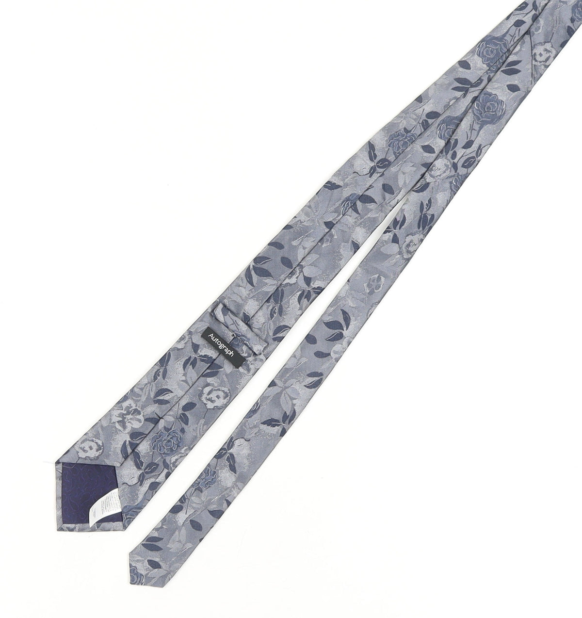 Marks & Spencer Grey Floral Silk Men's Tie