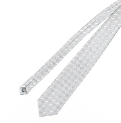 Tie Rack Men's Grey Geometric Polyester Tie