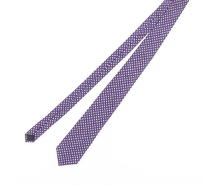 Additional front view of Autograph Men's Purple Slim Silk Tie